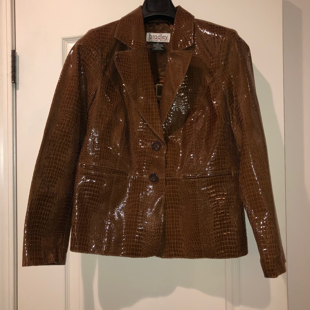 Bradley Bayou Leather Snake Skin Jacket
